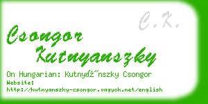 csongor kutnyanszky business card